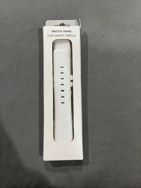 White Leather Watch Band for Smart Watch 38